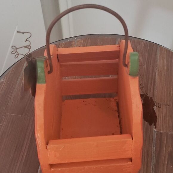 HalloweenâDecor WoodenâPumpkinâCrate - Picture 3 of 4